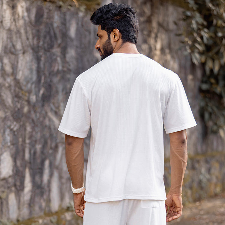 white baggy top
