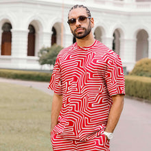 Load image into Gallery viewer, Abstract Printed Oversized T-shirt with Shorts