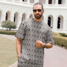 Load image into Gallery viewer, Abstract Printed Oversized T-shirt with Shorts