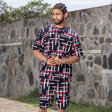 Load image into Gallery viewer, Abstract Printed Oversized T-shirt with Shorts