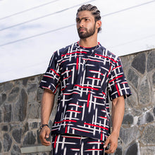 Load image into Gallery viewer, Abstract Printed Oversized T-shirt with Shorts