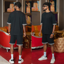 Load image into Gallery viewer, Black Oversized T-shirt with Shorts