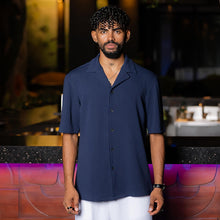 Load image into Gallery viewer, Dark Blue Short Sleeve Shirt