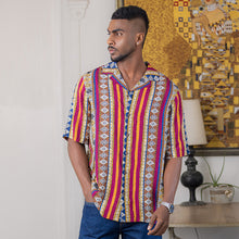 Load image into Gallery viewer, Tribal Printed Short Sleeve Shirt