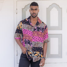 Load image into Gallery viewer, Patchwork Printed Short Sleeve Shirt