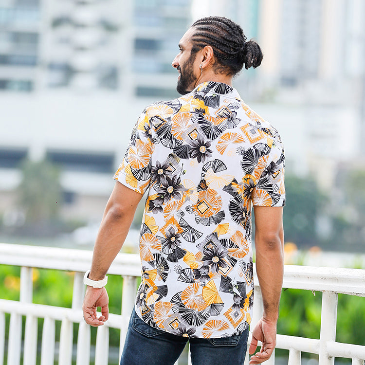 Mens tropical short hot sale sleeve shirts