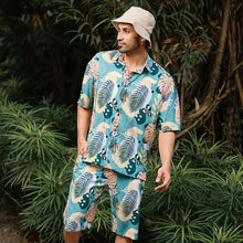 Load image into Gallery viewer, Tropical Printed Oversized Shirt with Shorts
