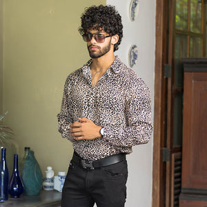 Leopard Printed Long Sleeve Shirt