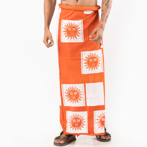 Surya Hela Orange Batik Sarong