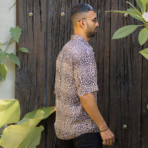 Leopard Printed Short Sleeve Shirt