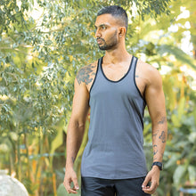 Load image into Gallery viewer, Gray Racerback Stringer Tank Top
