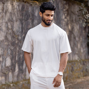 White Oversized Tshirt with Pants