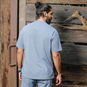 Steel Blue Oversized Pocket T-shirt