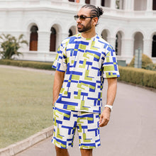 Load image into Gallery viewer, Abstract Printed Oversized T-shirt with Shorts
