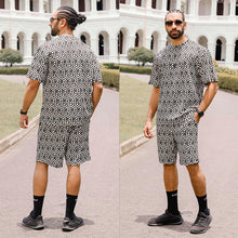 Load image into Gallery viewer, Abstract Printed Oversized T-shirt with Shorts
