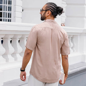 Beige Short Sleeve Shirt