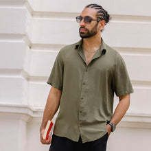 Load image into Gallery viewer, Olive Green Short Sleeve Shirt
