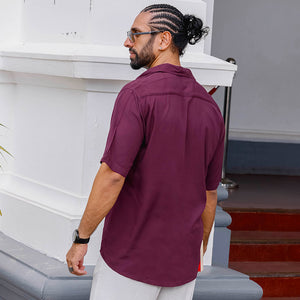 Maroon Short Sleeve Shirt