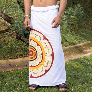 Sal mal Black White Printed Sarong