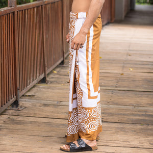 Dangara Copper & White Batik Sarong