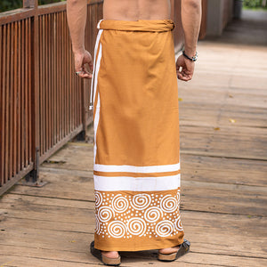 Dangara Copper & White Batik Sarong