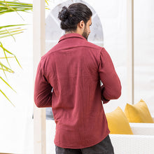 Load image into Gallery viewer, Maroon Corduroy Long Sleeve Shirt
