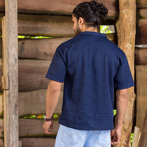 Dark Blue Zipper Polo shirt