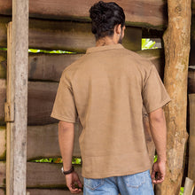 Load image into Gallery viewer, Beige Zipper Polo shirt
