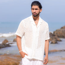 Load image into Gallery viewer, White Lace Short Sleeve Shirt
