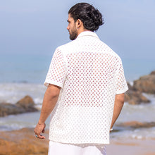 Load image into Gallery viewer, White Lace Short Sleeve Shirt
