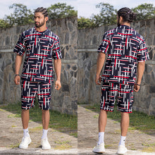Load image into Gallery viewer, Abstract Printed Oversized T-shirt with Shorts
