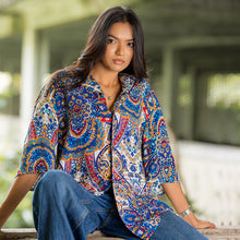 Load image into Gallery viewer, Paisley Printed Short Sleeve Shirt
