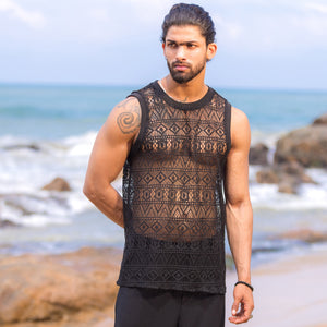 Black Lace Tank Top