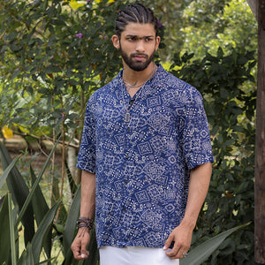 Abstract Printed Short Sleeve Shirt