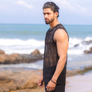 Black Lace Tank Top