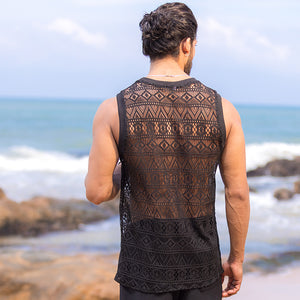 Black Lace Tank Top