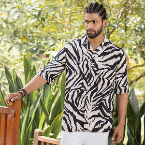 Abstract Printed Short Sleeve Shirt