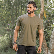 Load image into Gallery viewer, Olive Green Crew Neck T-shirt
