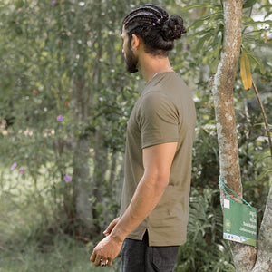 Olive Green Crew Neck T-shirt