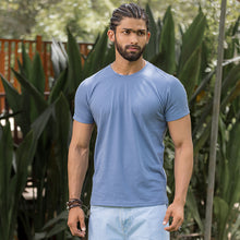 Load image into Gallery viewer, Dusty Blue Crew Neck T-shirt
