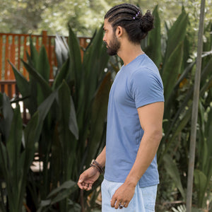 Dusty Blue Crew Neck T-shirt