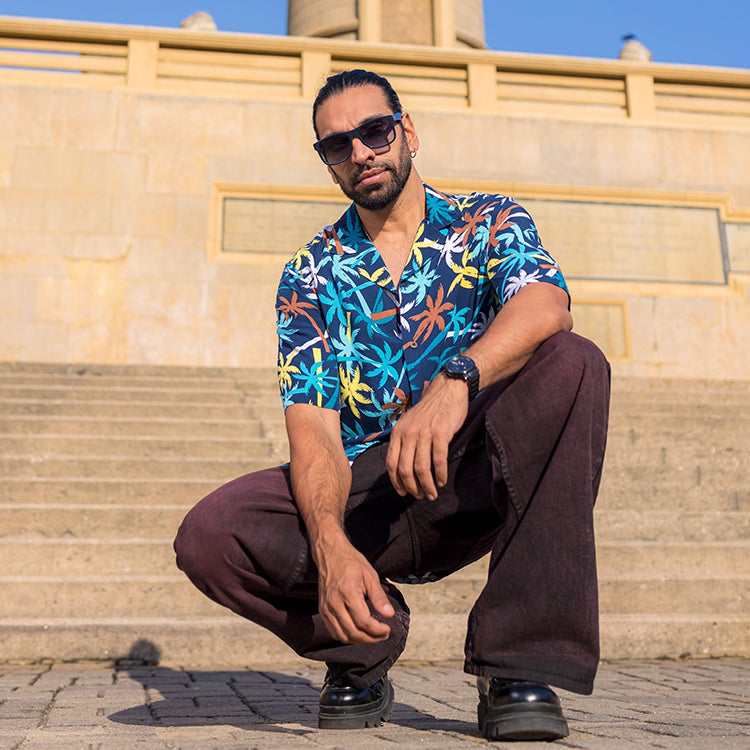 Tropical Printed Short Sleeve Shirt