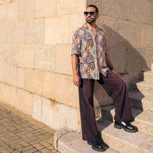 Load image into Gallery viewer, Washed Dark Purple Oversized Denim Jeans
