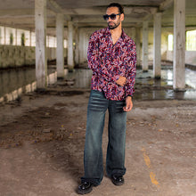 Load image into Gallery viewer, Washed Dark Green Oversized Denim Jeans
