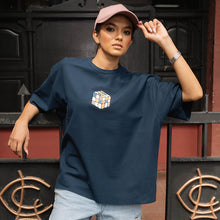 Load image into Gallery viewer, Dark Blue Boxy Oversized T-shirt
