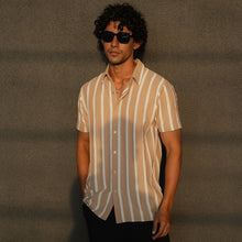 Load image into Gallery viewer, Striped Knit Short Sleeve Shirt
