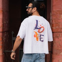 Load image into Gallery viewer, Love White Boxy Oversized T-shirt
