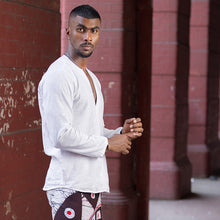 Load image into Gallery viewer, White Linen Kurtha Shirt
