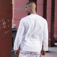 Load image into Gallery viewer, White Linen Kurtha Shirt
