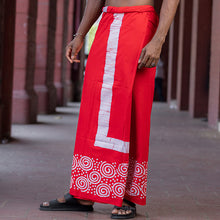 Load image into Gallery viewer, Dangara Red &amp; White Batik Sarong
